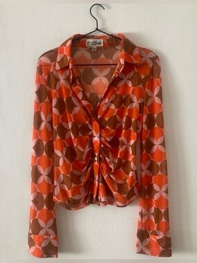 She’s so fresh micro mesh button up
